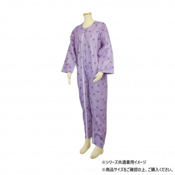 幸和製作所 テイコブ(TacaoF) エコノミー上下続き服 花柄パープル Sサイズ UW01-PP-S