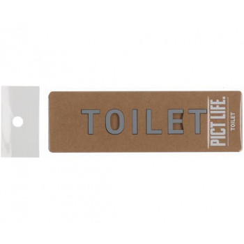 ハイロジック　24775　表札　プレート　PICT LIFE. TOILET グレー 1枚入