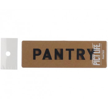 ハイロジック　24789　表札　プレート　PICT LIFE. PANTRY 黒 1枚入