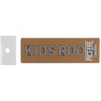 ハイロジック　24793　表札　プレート　PICT LIFE. KIDS ROOM グレー 1枚入