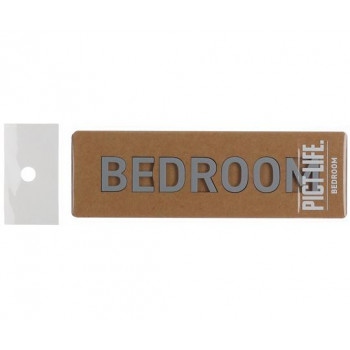 ハイロジック　24796　表札　プレート　PICT LIFE. BEDROOM グレー 1枚入