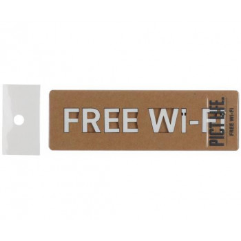 ハイロジック　24800　表札　プレート　PICT LIFE. FREE WI-FI 白 1枚入