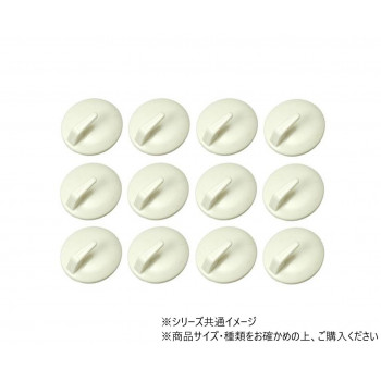 ハイロジック　32561　熱でくっつくフック　得用　樹脂　12個入