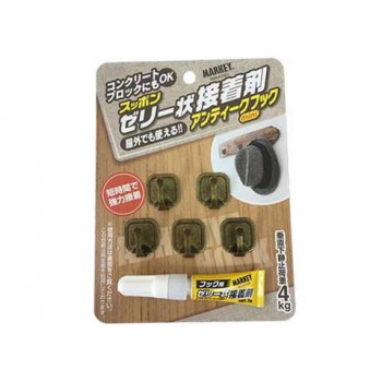 大一鋼業　ANH-4　ゼリー状接着剤フック　ミニ　ゴールド　5個入　493472