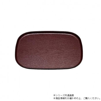 尺5大寿木目小判盆　新溜天黒（ノンスリップ加工）　50308090