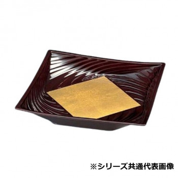 7寸四方波皿　溜内金パール　51272242