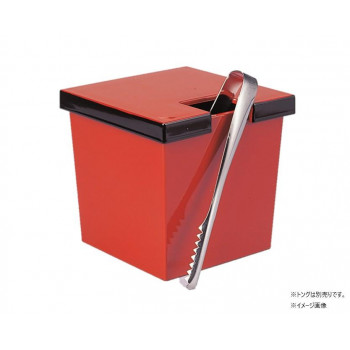 12cm角ガリ入れ 朱渕黒(トング別売) 86012230