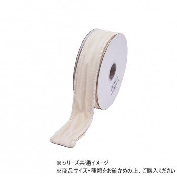 ワイヤーリボン SOFTY VELVET TAFETTA BACK IV 3.8cm 9600084IV