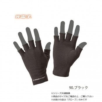 ハヤブサ レイヤーテック　インナーグローブ　5本カット ブラック L Y4609-L-90