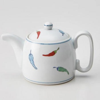 和の器 ポット 赤絵唐辛子 マジック茶こし T-930663