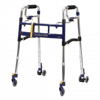 ユーバ産業 スライドフィットEX歩行器(ハイタイプ) 前後輪3インチ H-0293CT