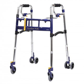 ユーバ産業 スライドフィットEX歩行器(ハイタイプ) 前後輪4インチ H-0294WT