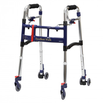 ユーバ産業 スライドフィットEX歩行器(ミニタイプ) 前後輪3インチ M-0293CT