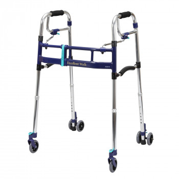 ユーバ産業 スライドフィットEX歩行器(超ハイタイプ) 前後輪4インチ HT-0294WT