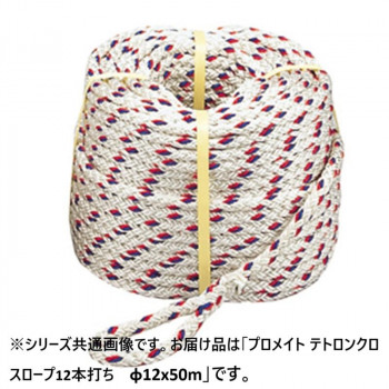 プロメイト テトロンクロスロープ12本打ち φ12x50m R-1205T