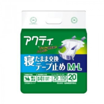 日本製紙クレシア アクティ 寝たまま交換テープ止め M-L 20枚入 824341