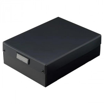 LIHIT LAB.(リヒトラブ) Roomy 折りたたみボックス 浅型 A4 ブラック A-795-24