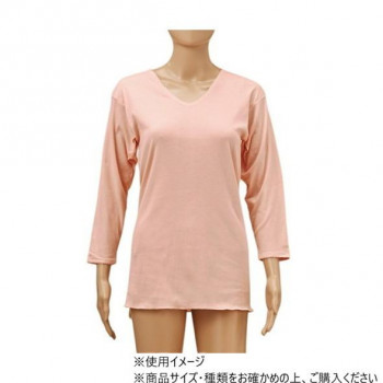 神戸生絲 婦人7分袖スリーマー L PC741   ピーチ
