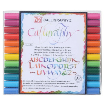 呉竹 ZIG カリグラフィーII 24色セット TC-3100/24V