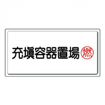 ユニット 高圧ガス標識　充填容器置場・燃 827-17