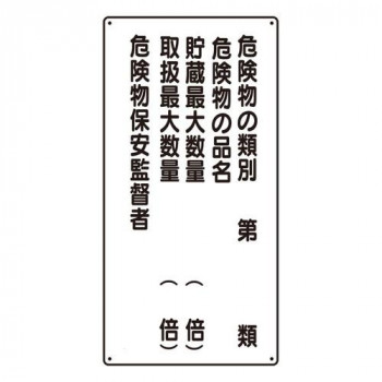 ユニット 危険物標識(縦型)危険物の類別5行 830-36