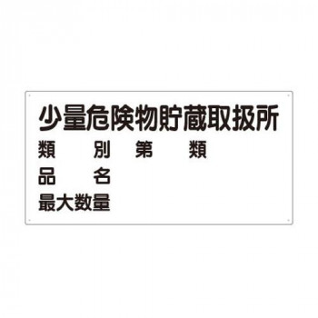 ユニット 危険物標識　少量危険物貯蔵取扱所 830-53