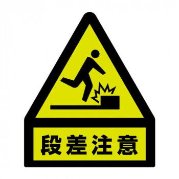 ユニット 蛍光ステッカー　段差注意 832-461