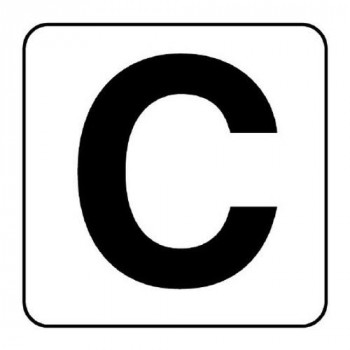 ユニット アルファベットステッカーC(中)5枚入 845-81C