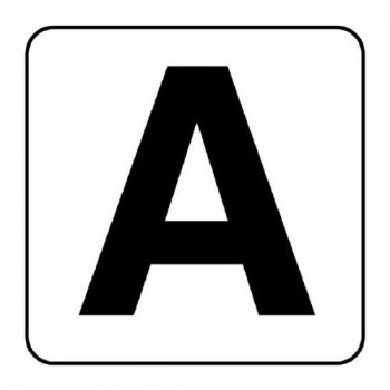ユニット アルファベットステッカーA(大)5枚入 845-82A