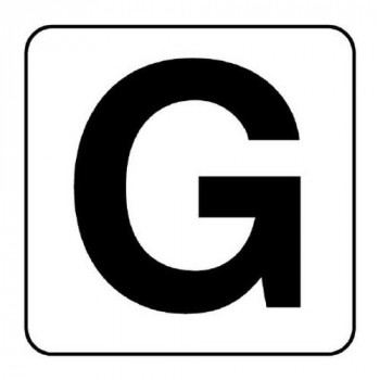 ユニット アルファベットステッカーG(大)5枚入 845-82G