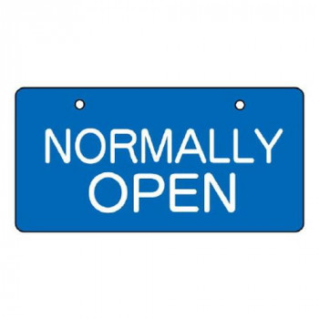 ユニット バルブ開閉表示板　OPEN・青地 856-38