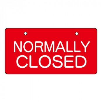 ユニット バルブ開閉表示板　CLOSED・赤地 856-39