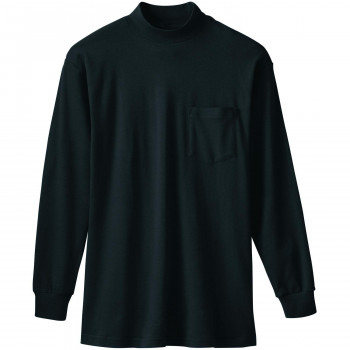 桑和 50108 長袖ハイネックTシャツ(胸ポケット付き) 3Lサイズ ブラック(4) SOWA