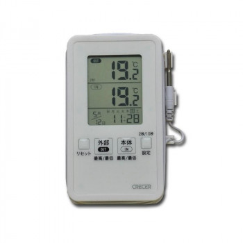 CRECER クレセル デジタルIN-OUT温度計　防滴型 AP-09W
