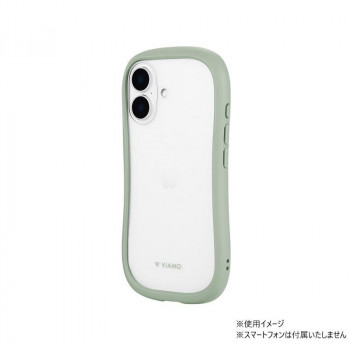 iPhone16　ViAMO freely超硬度・耐傷・耐衝撃ガラスケース　ミント　LN-IM24VMFGR
