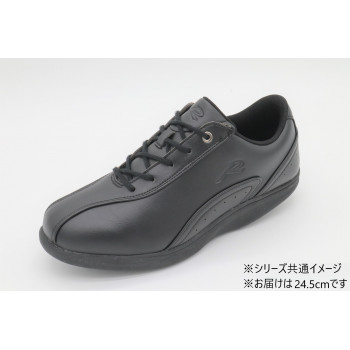 ウォーキングシューズ ロシオ RD スムースブラック 24.5cm