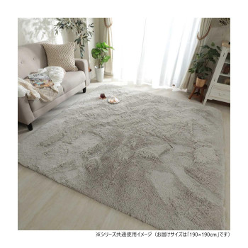 グラムスタイル シフォン LGY ライトグレー 190x190cm 「GSCD307326」