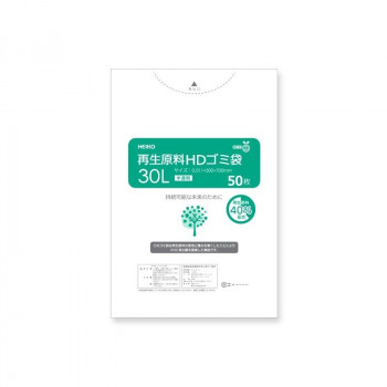 シモジマ HEIKO(ヘイコー) 006609511 再生原料HDゴミ袋 30L 半透明 50枚