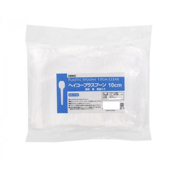 シモジマ HEIKO(ヘイコー) 004513007 ヘイコープラスプーン 10cm 透明 100本入 1袋