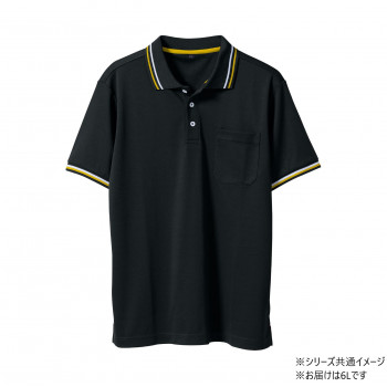 桑和 7035-51 半袖ポロシャツ 6Lサイズ ブラック(4) SOWA