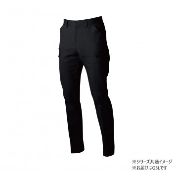 桑和 3472-08 カーゴパンツ G3Lサイズ ブラック(4) SOWA
