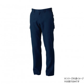桑和 9668-98 カーゴパンツ(ノータック.脇ゴム) Mサイズ ネイビー(1) SOWA