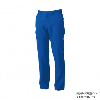 桑和 9668-98 カーゴパンツ(ノータック.脇ゴム) GSサイズ ブルー(8) SOWA