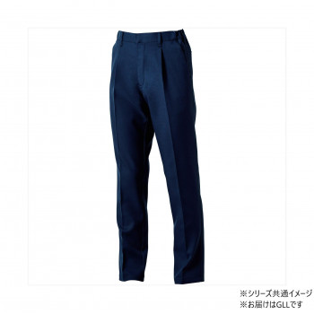 桑和 9522-09 スラックス(ワンタック.脇ゴム) GLLサイズ ネイビー(1) SOWA