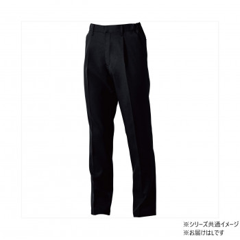 桑和 9522-09 スラックス(ワンタック.脇ゴム) Lサイズ ブラック(4) SOWA