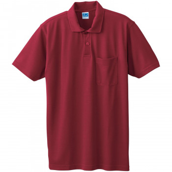 桑和 50127 半袖ポロシャツ(胸ポケット付き) Sサイズ レッド(43) SOWA