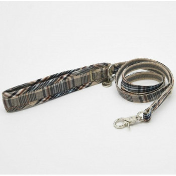 （ペット） Gemelli Dog クラシカルチェックリーシュ ベージュ M LGW461