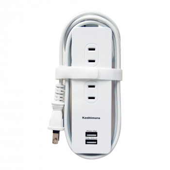 電源タップ AC4 USBA2 3A 1.2m AC-045