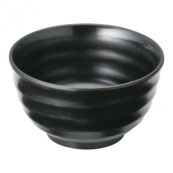 マイン　メラミンウェア　黒　飯器　大　M11-144　RMI7101