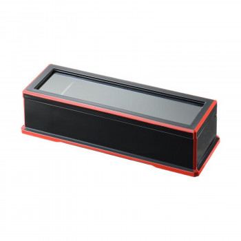 若泉漆器　ABS製ニュー箸箱　黒渕朱(楊子入付)　1-514-1　RHS53